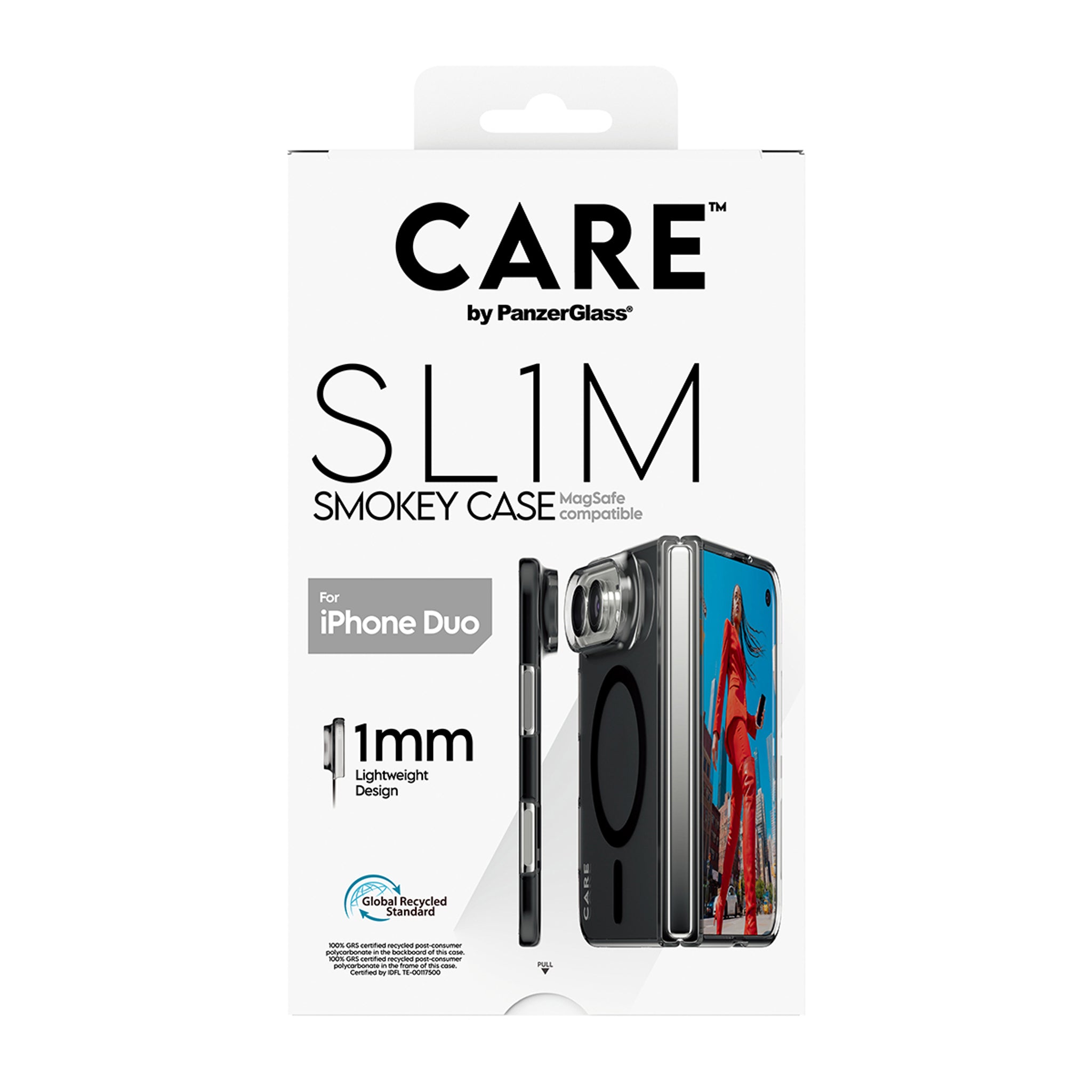 CARE™ by PanzerGlass® SL1M Case Smokey w. Black MagSafe iPhone Duo